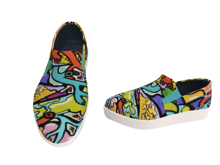 WTFW ~ MENS GRAFFITI LOAFERS SHOES