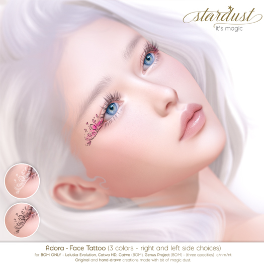 Stardust - Adora - Face Tattoo
