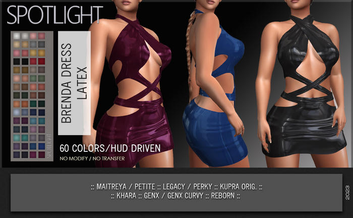 SPOTLIGHT - BRENDA DRESS LATEX (DEMO Available In-World)