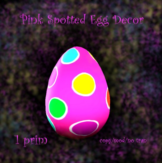 Pink Spotted egg decor