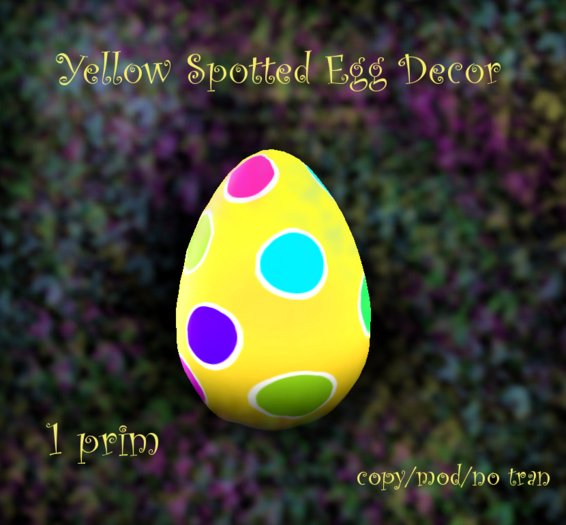 Yellow Spotted egg decor