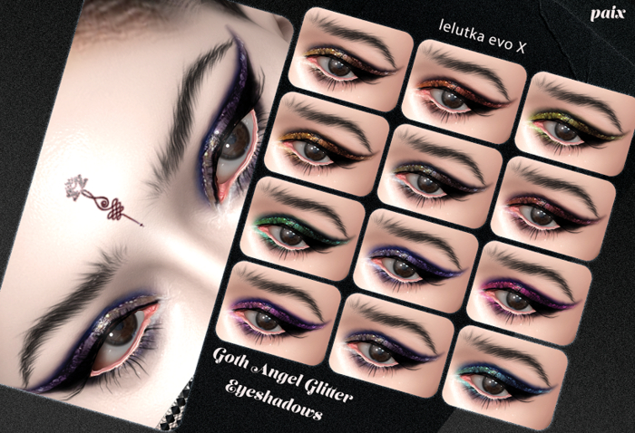 [PAIX] Goth Angel Glitter Eyeshadows - DEMO