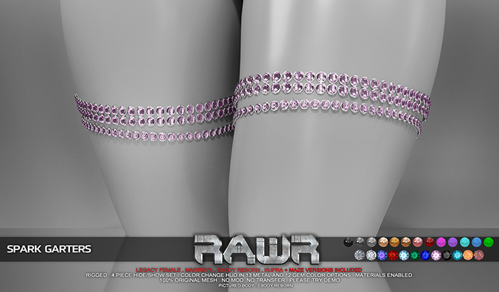 RAWR! Spark Garters (add me)
