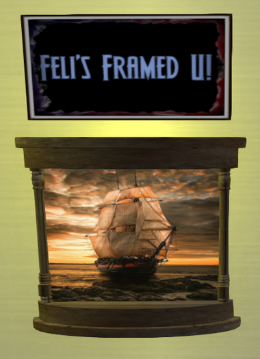 Feli frame ship sunset