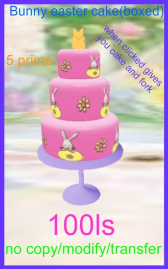 Bunny easter cake(boxed)