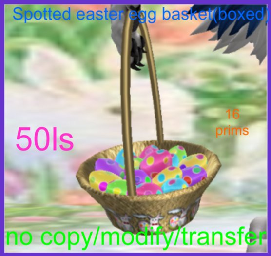 Spotted egg basket(boxed)