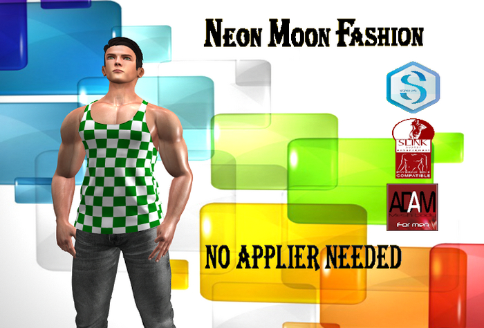 Tank top Signature Slink Adam square green