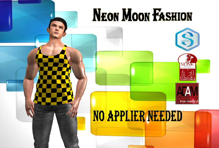 Tank top Signature Slink Adam square yellow