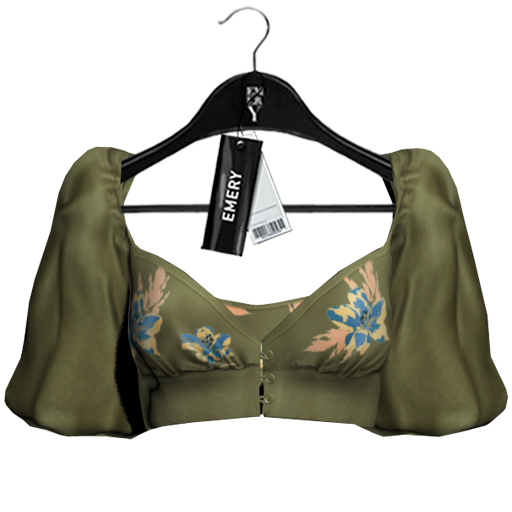 Emery Cold Heart Top Olive