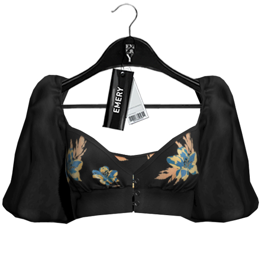 Emery Cold Heart Top Black