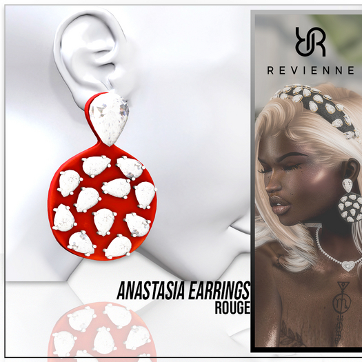 Revienne: The Anastasia Earrings [ROUGE]