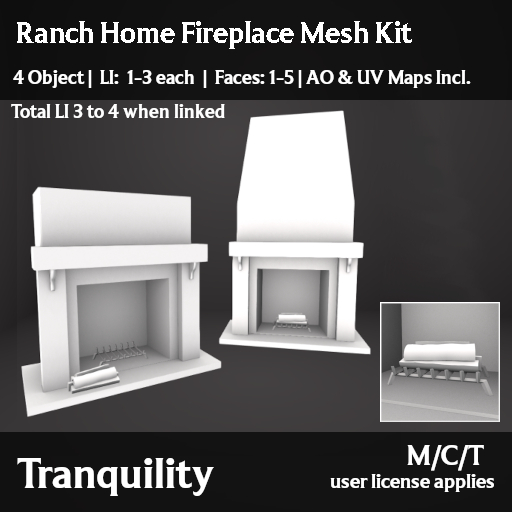 Tranquility - Ranch Home  Fireplace Mesh Kit