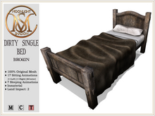 [MoonSha] Dirty Single Bed - Brown (Boxed)