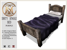 [MoonSha] Dirty Single Bed - Purple