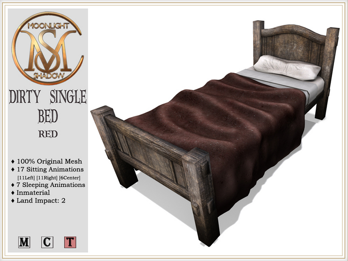 [MoonSha] Dirty Single Bed - Red