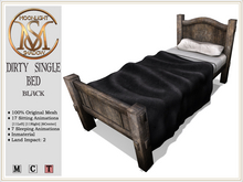 [MoonSha] Dirty Single Bed - Black (Boxed)