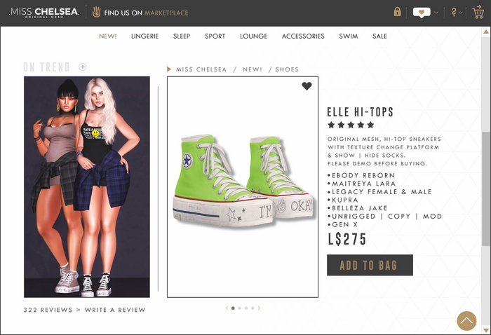 .miss chelsea. Elle Hi-Tops Lime