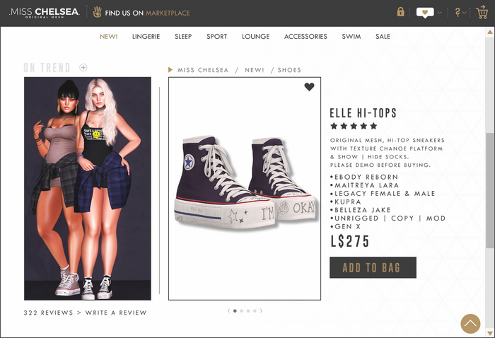 .miss chelsea. Elle Hi-Tops Plum