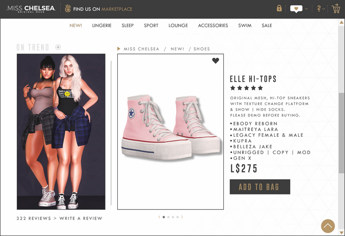 .miss chelsea. Elle Hi-Tops Pink