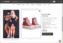 .miss chelsea. Elle Hi-Tops Red