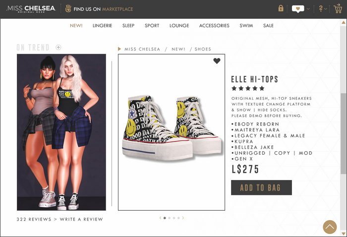 .miss chelsea. Elle Hi-Tops Smile