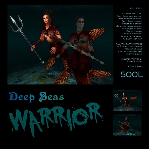 -DS- Warrior Mer Tail - Copper