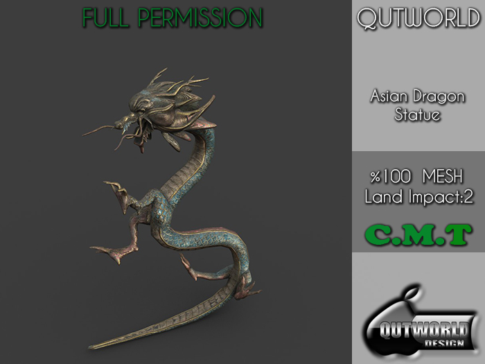 .::QUTWORLD Asian Dragon Statue::.FP 