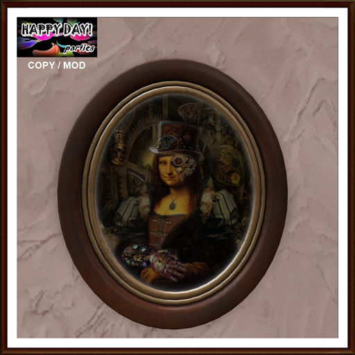Steampunk - Oval Picture Frame 1