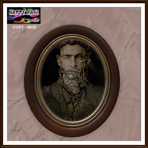 Steampunk - Oval Picture Frame 2