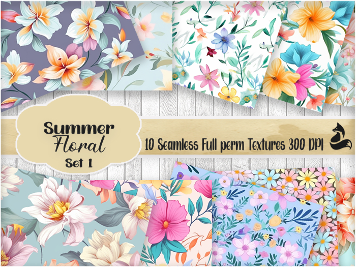FF Summer Floral Seamless Textures Set 1