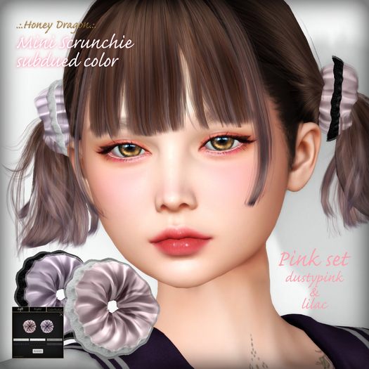 .:.H/D.:. mini Scrunchie subdued colors // Pink [23DAC6]