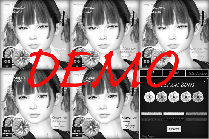 (DEMO) .:.H/D.:. mini Scrunchie subdued colors