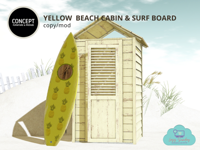 YELLOW SURFBOARD & CABIN 