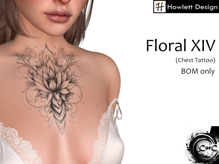 [HDesign] Floral XIV (Chest Tattoo)