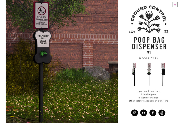 [Ground Control] Poop Bag Dispenser V1 Charcoal