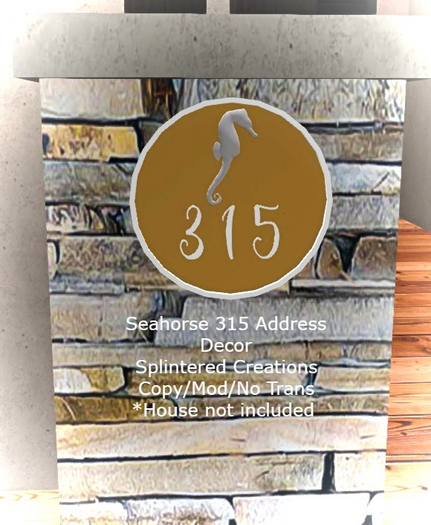 SC: Seahorse 315 Address Decor