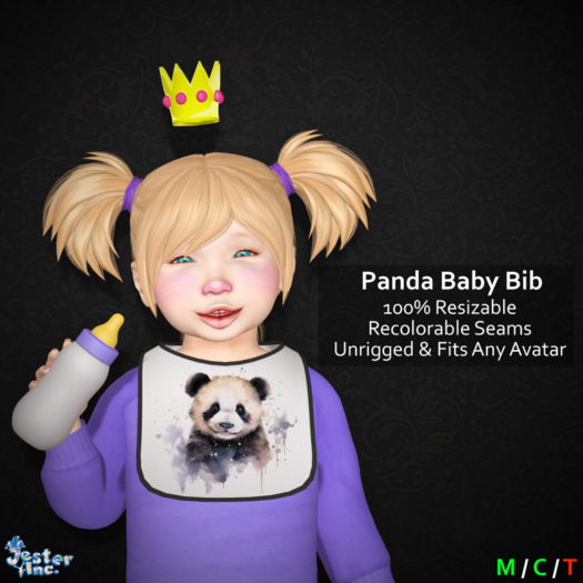 [Jester Inc.] Panda Baby Bib!