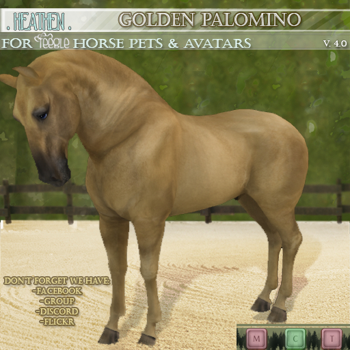 [. HEATHEN .] - Teegle HORSE coat - Golden Palomino -{REZ}