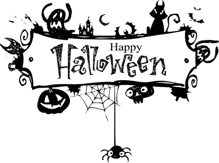 Happy Halloween Transparent Mesh Canvas