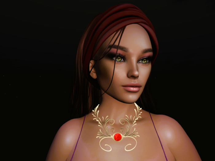 Daeva Necklace - gold corail resize
