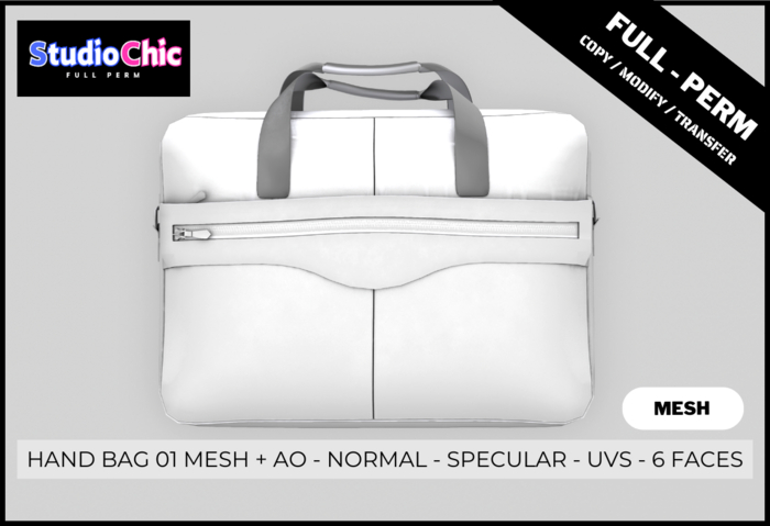 HAND BAG 01 ONLY MESH -  FULL PERM - IT INCLUDES AO MAP - NORMAL - SPECULAR - UVS