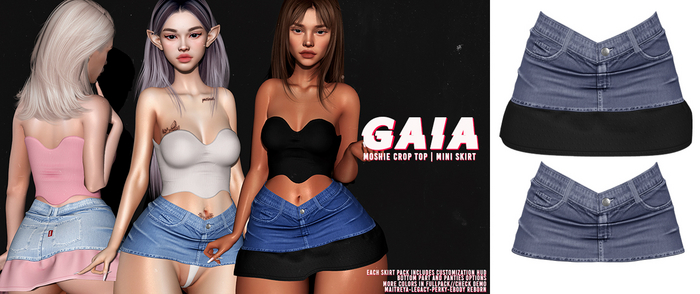 Gaia - moshie mini skirt//washed