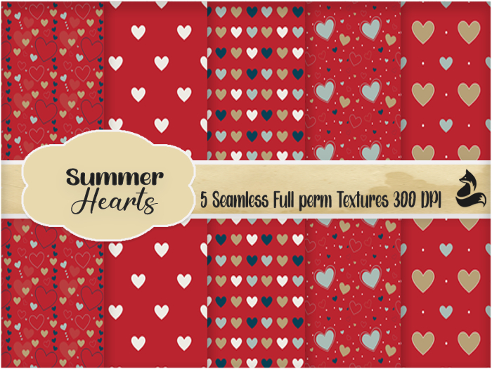 FF Summer Hearts Seamless Textures