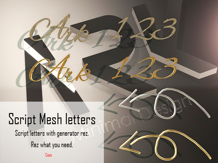 ARK - Script Mesh letters generator