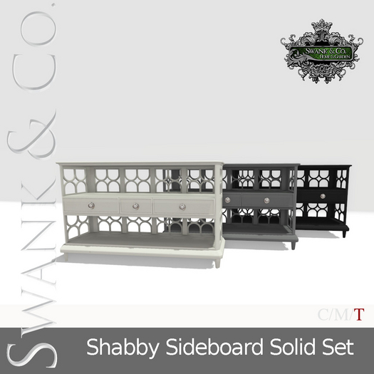 Swank & Co. Shabby Sideboard Solid Set 