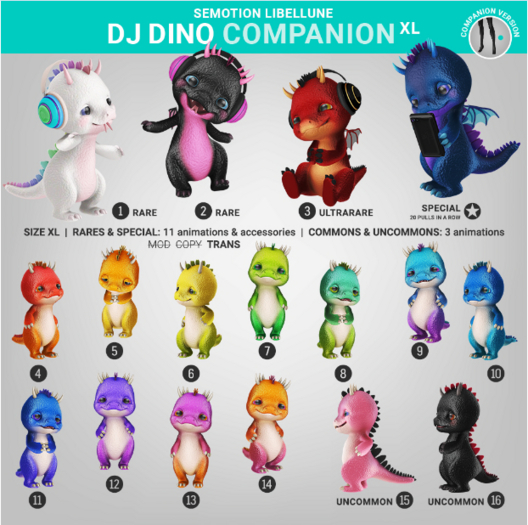 SEmotion Libellune DJ Dino XL Companion COMMON 07