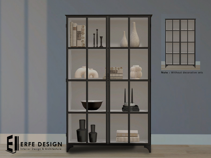 - Cratos glass bookcase 8 LI [Erfe Design] *