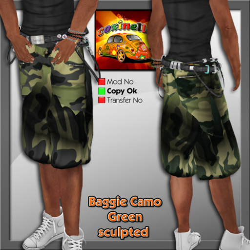 Coxi -  Shorts Baggy Camo Green