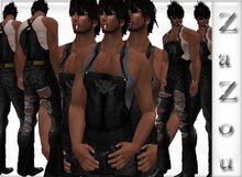 ZaZou Jeans Overall Black Men