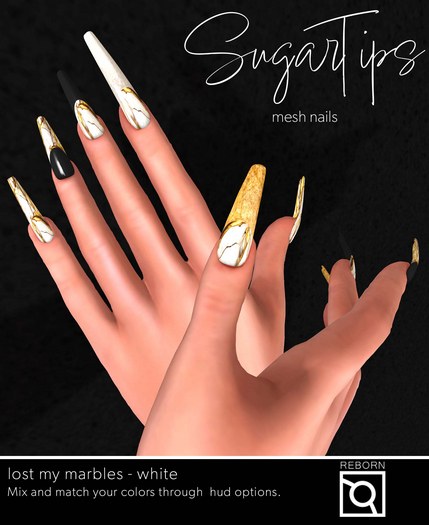 SugarTips Coffin: Lost My Marbles White - REBORN